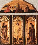 BELLINI, Giovanni St Sebastian Triptych oil painting on canvas